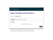 Tablet Screenshot of powerschool.region15.org
